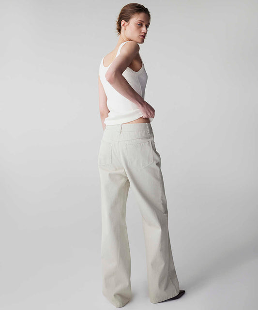 Embroidered Non-Denim Jeans