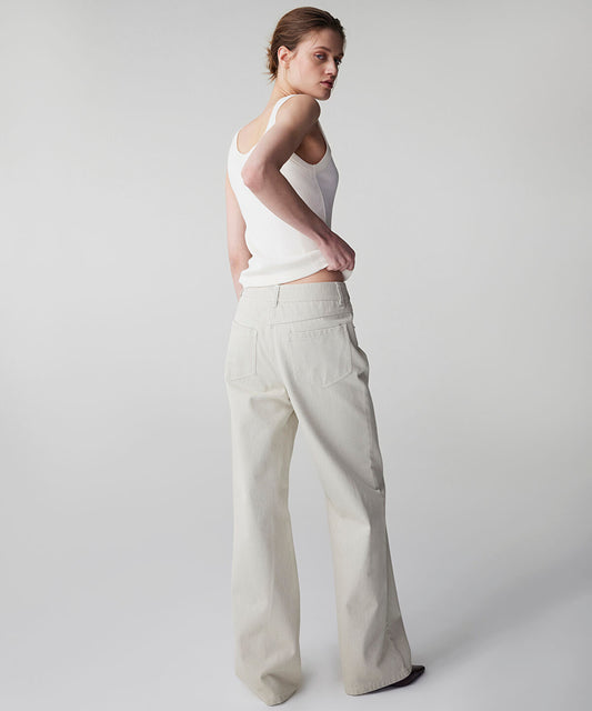 Embroidered Non-Denim Jeans
