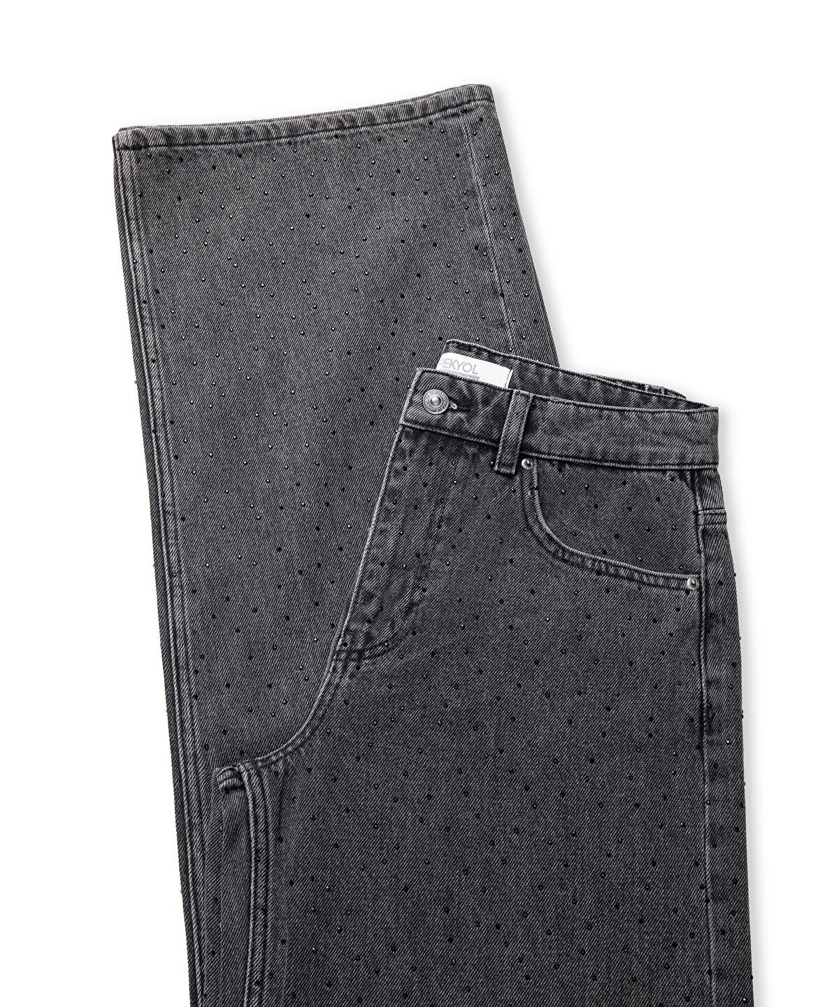 Rhinestone Wide Leg Jeans