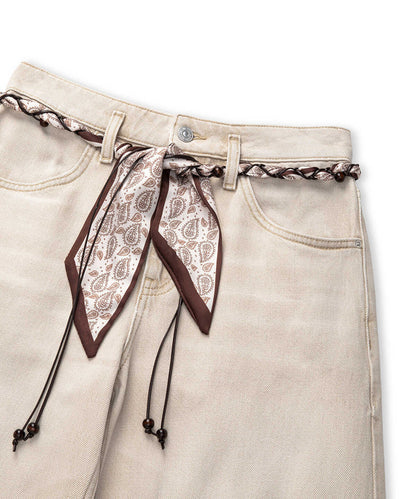 Belted Wide Leg Jeans