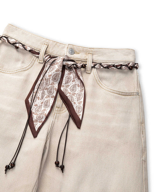 Belted Wide Leg Jeans