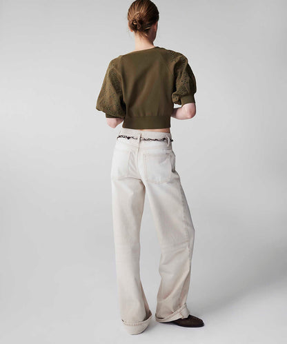Belted Wide Leg Jeans