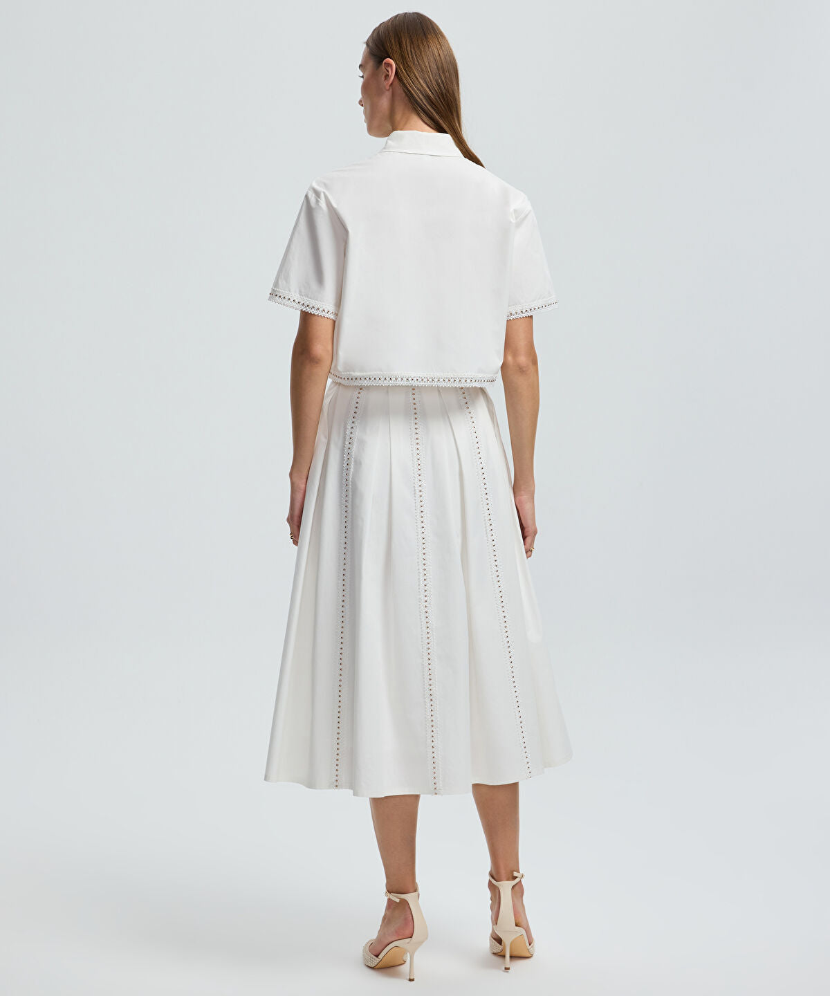 Zoomed Lace-Trim Poplin Shirt