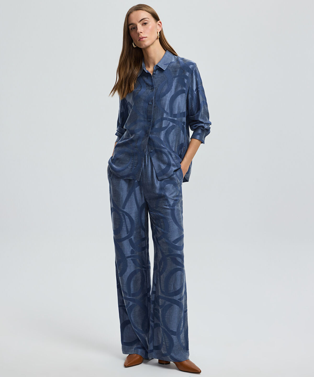 Zoomed Printed Cupro Shirt