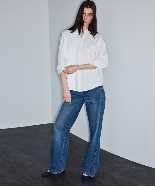 Lace Trim Mixed Media Shirt