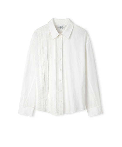 Lace Trim Mixed Media Shirt