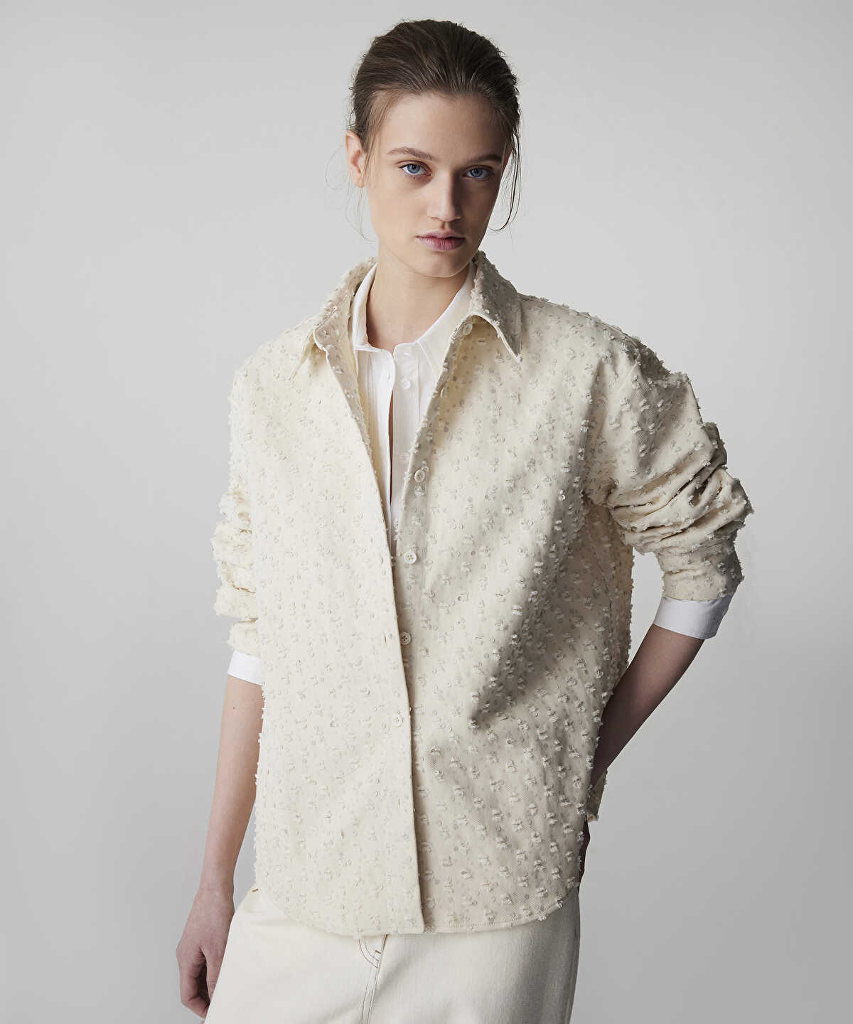 Zoomed Textured Non-Denim Shirt