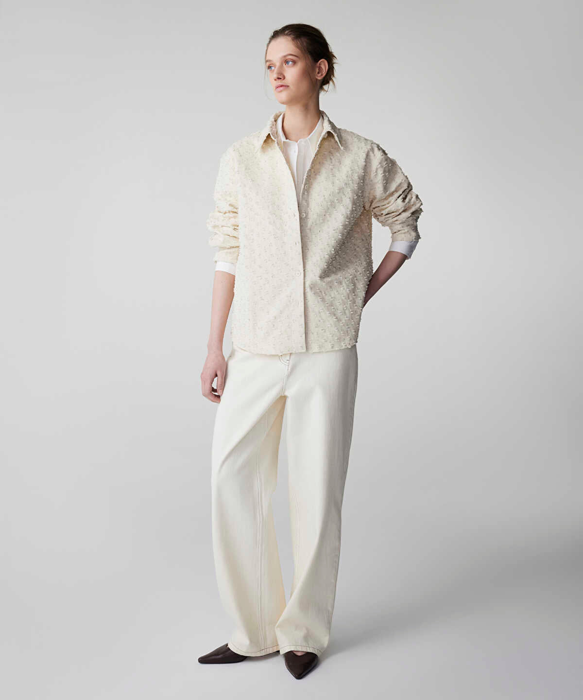 Textured Non-Denim Shirt