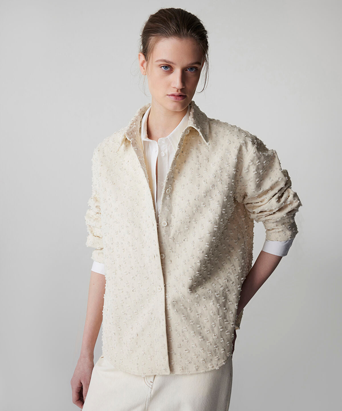 Zoomed Textured Non-Denim Shirt
