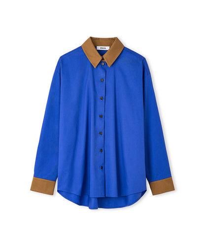 Color-Block Poplin Shirt