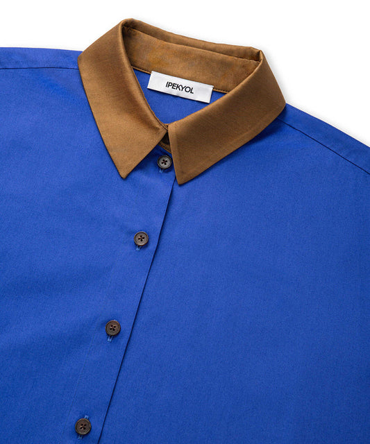 Color-Block Poplin Shirt