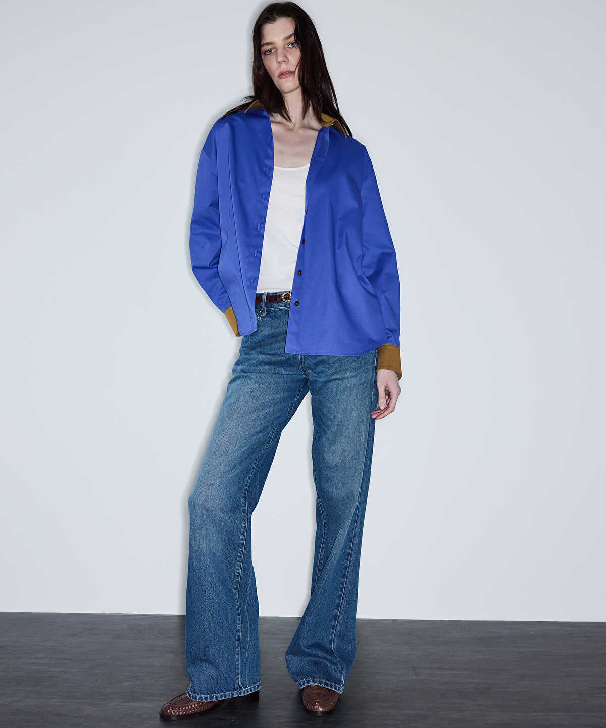 Zoomed Color-Block Poplin Shirt