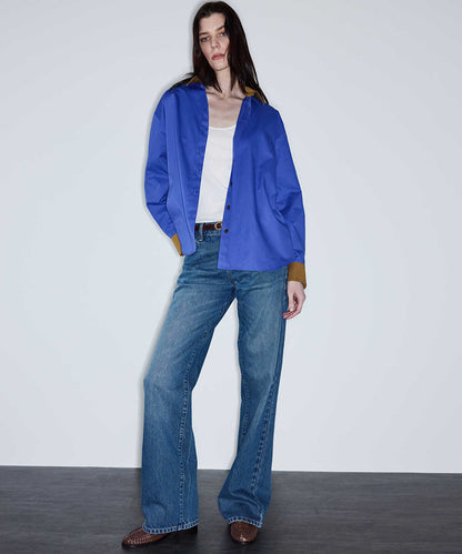 Color-Block Poplin Shirt
