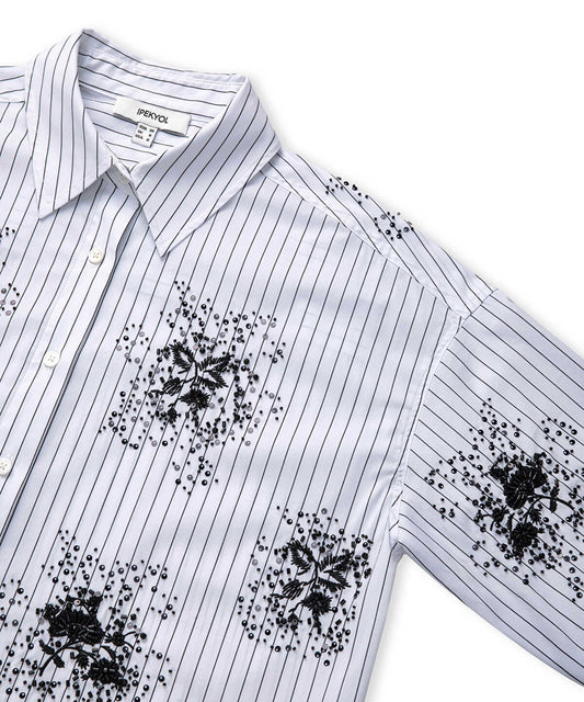 Embellished Striped Shirt