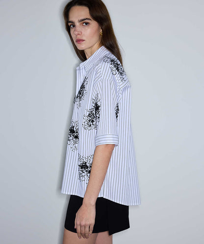 Embellished Striped Shirt