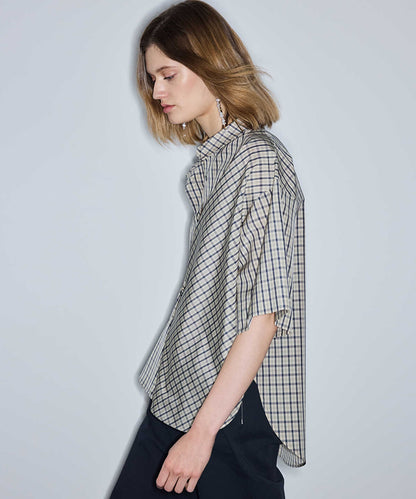 Asymmetric Plaid Shirt