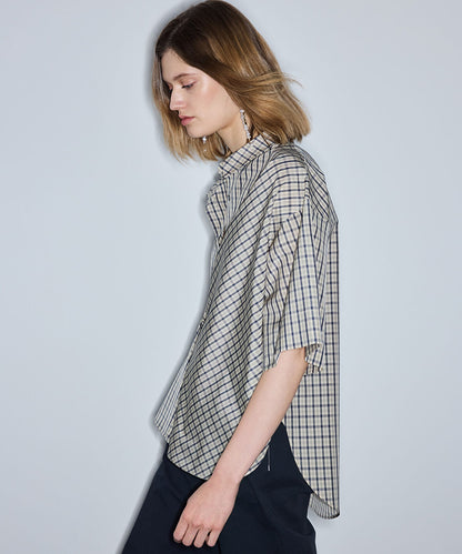 Asymmetric Plaid Shirt
