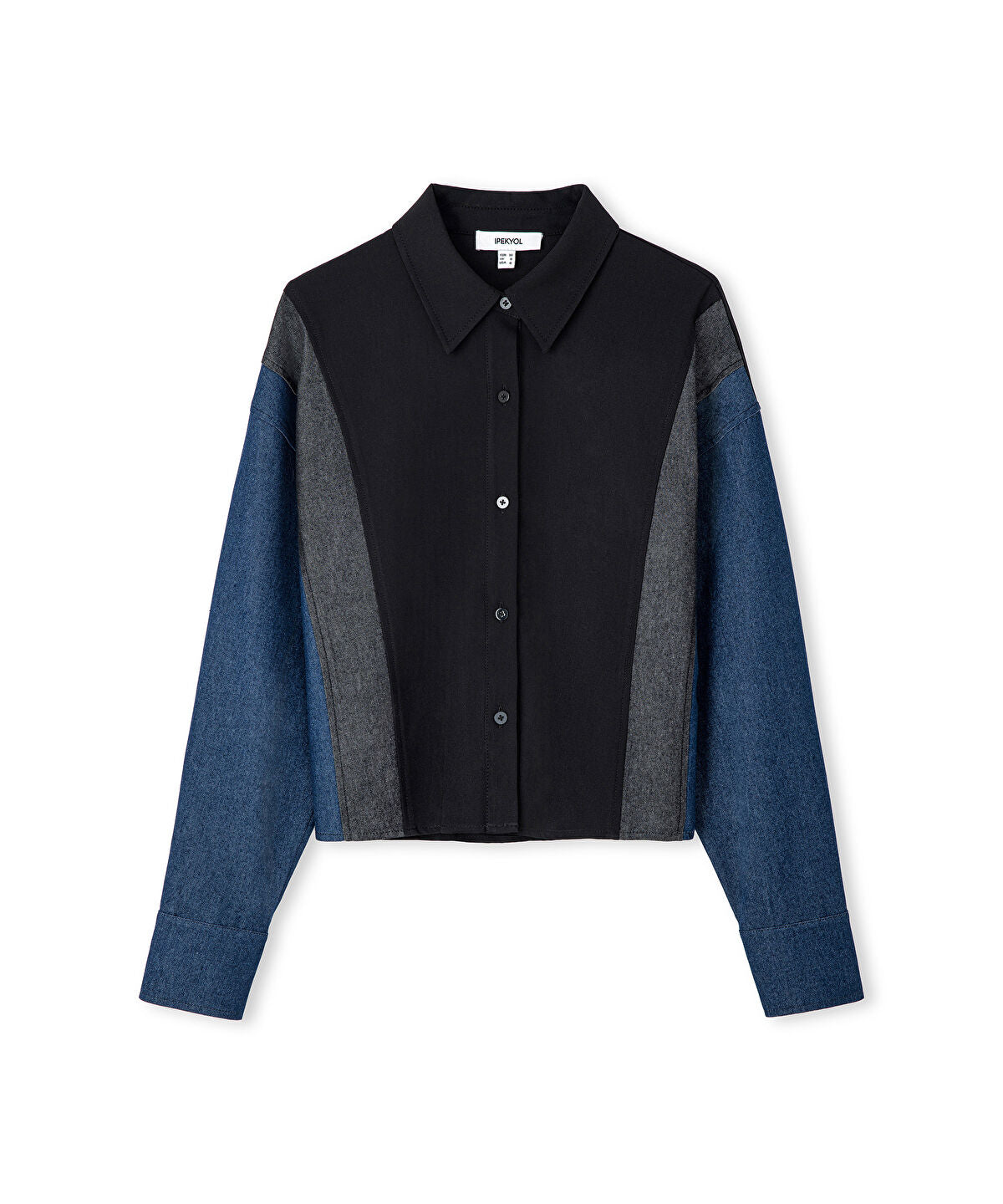 Zoomed Color-Block Mixed Shirt 
