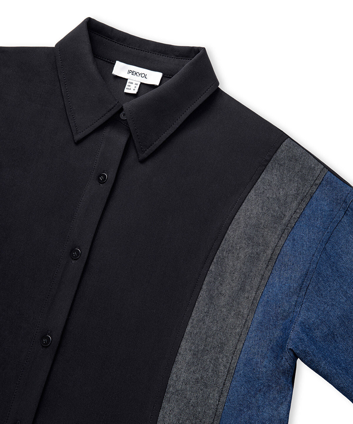 Color-Block Mixed Shirt 