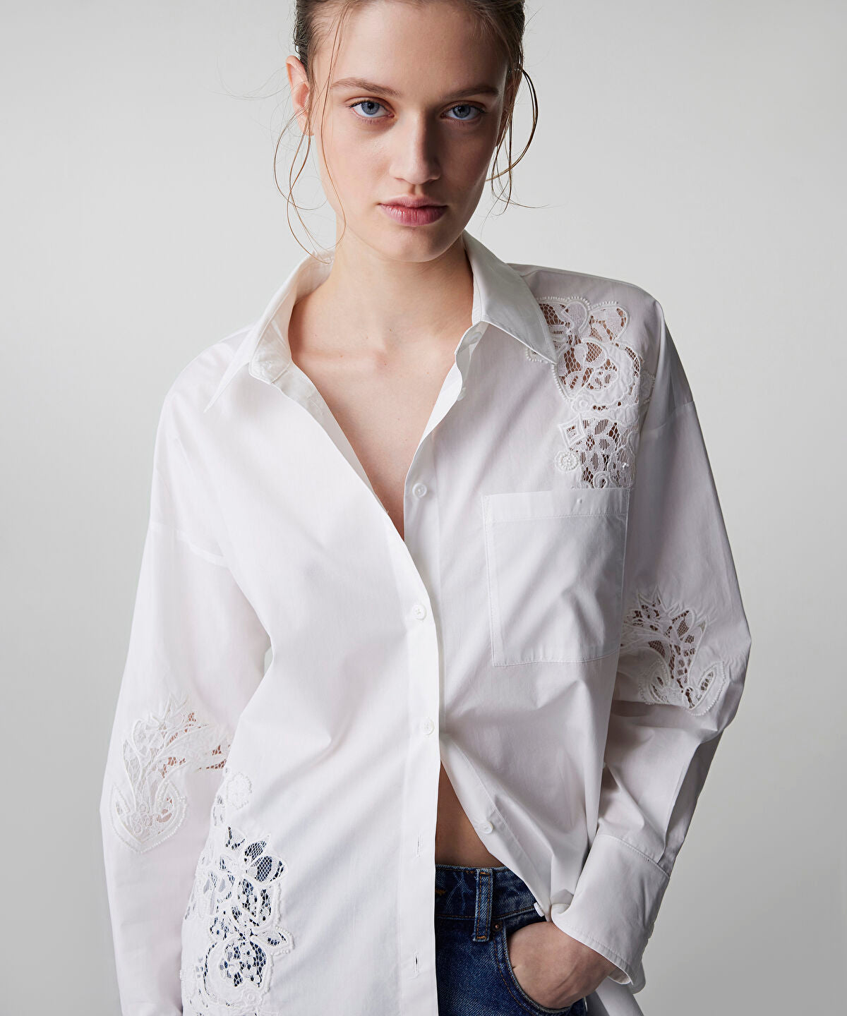 Zoomed Embroidered Poplin Shirt
