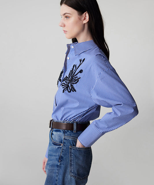 Sequinned Striped Shirt