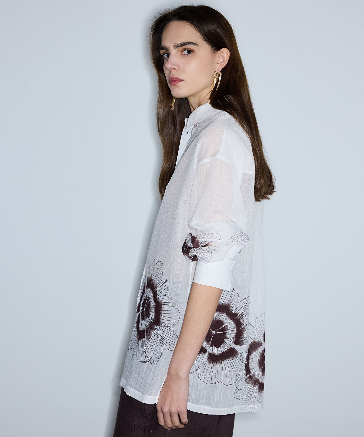 Zoomed Textured Printed Shirt