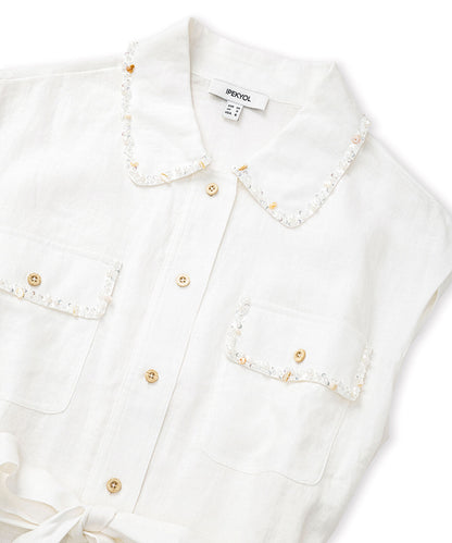Embellished Linen Shirt