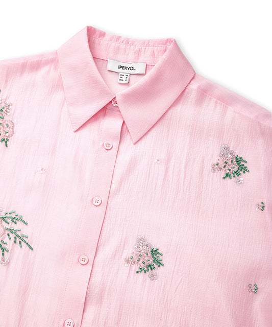Sequin and Bead-Embellished Shirt