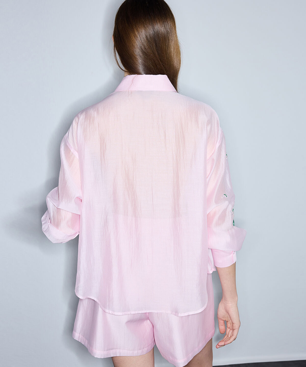 Zoomed Sequin and Bead-Embellished Shirt