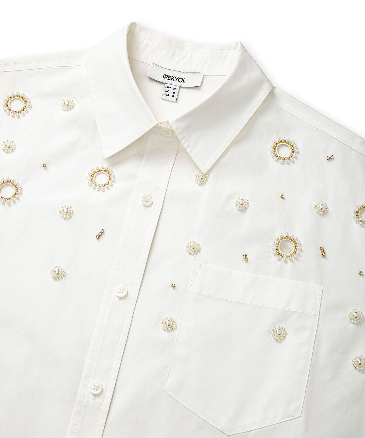 Zoomed Embroidered Cutout Poplin Shirt