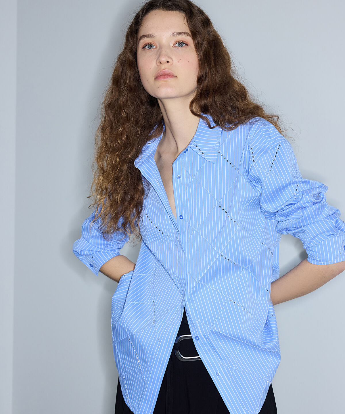 Zoomed Rhinestone Shirt