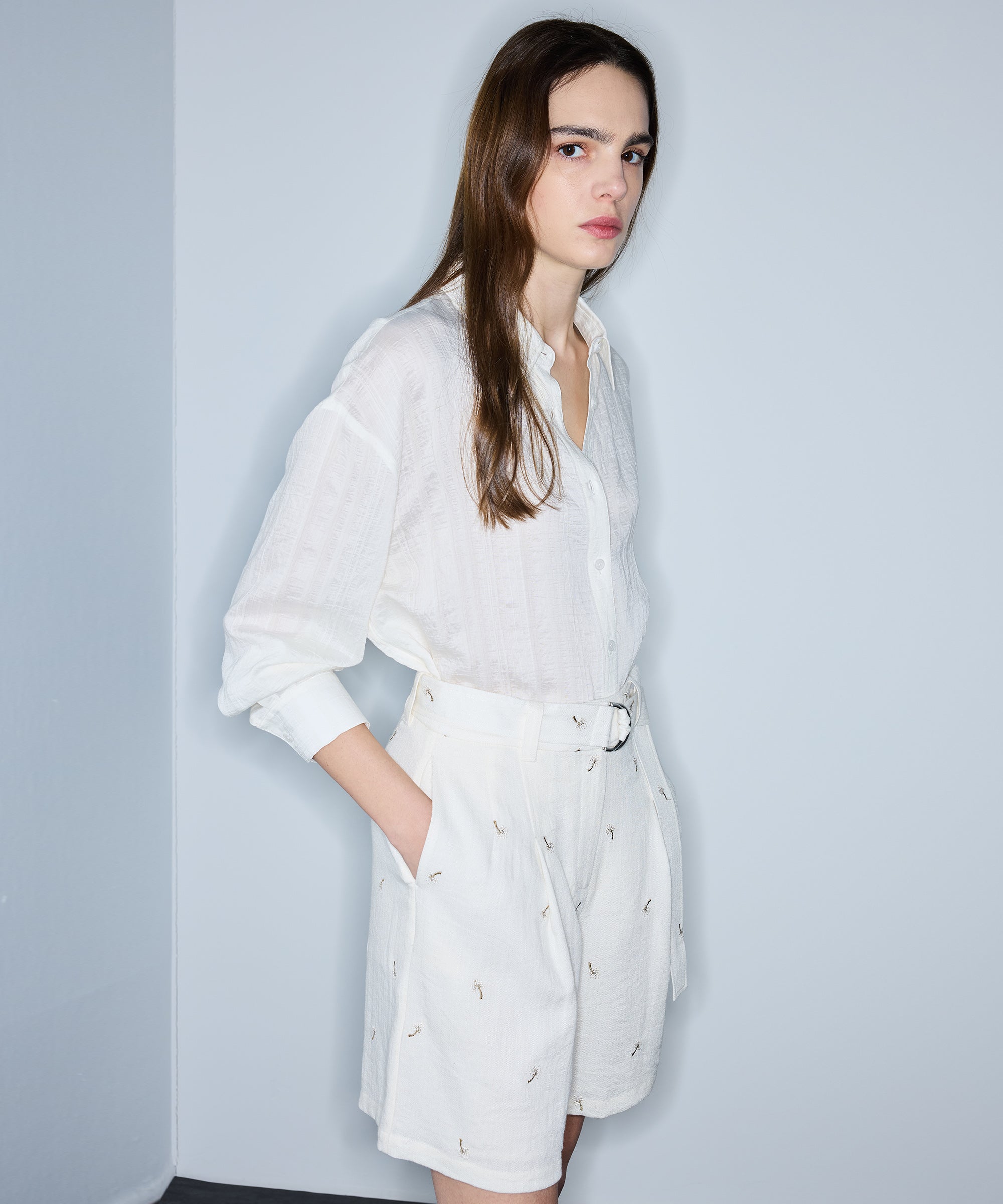 Textured Cutout Shirt