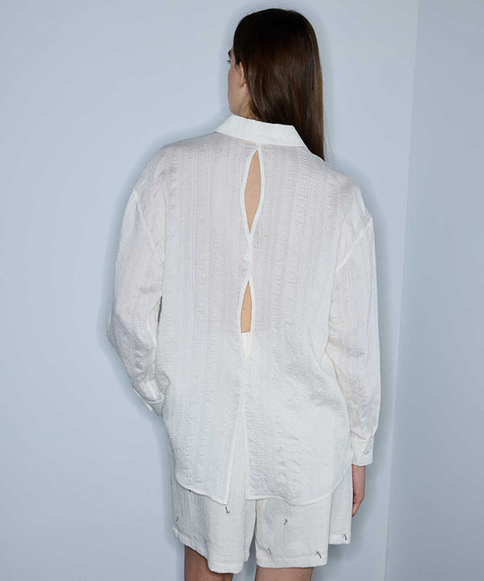 Textured Cutout Shirt