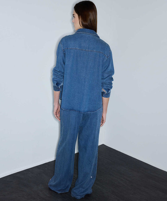 Embellished Denim Shirt