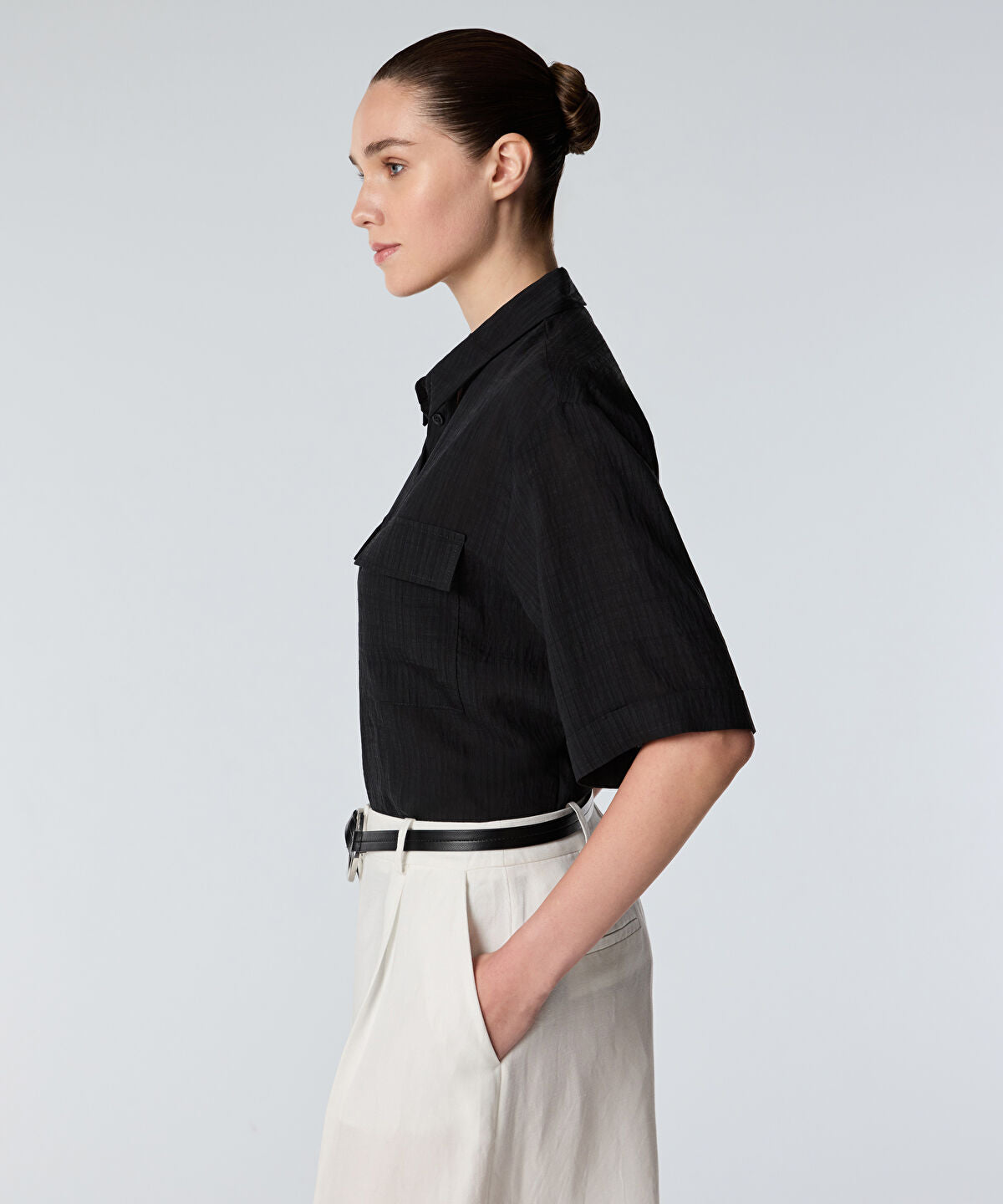 Zoomed Relaxed-Fit Shirt with Flap Pockets