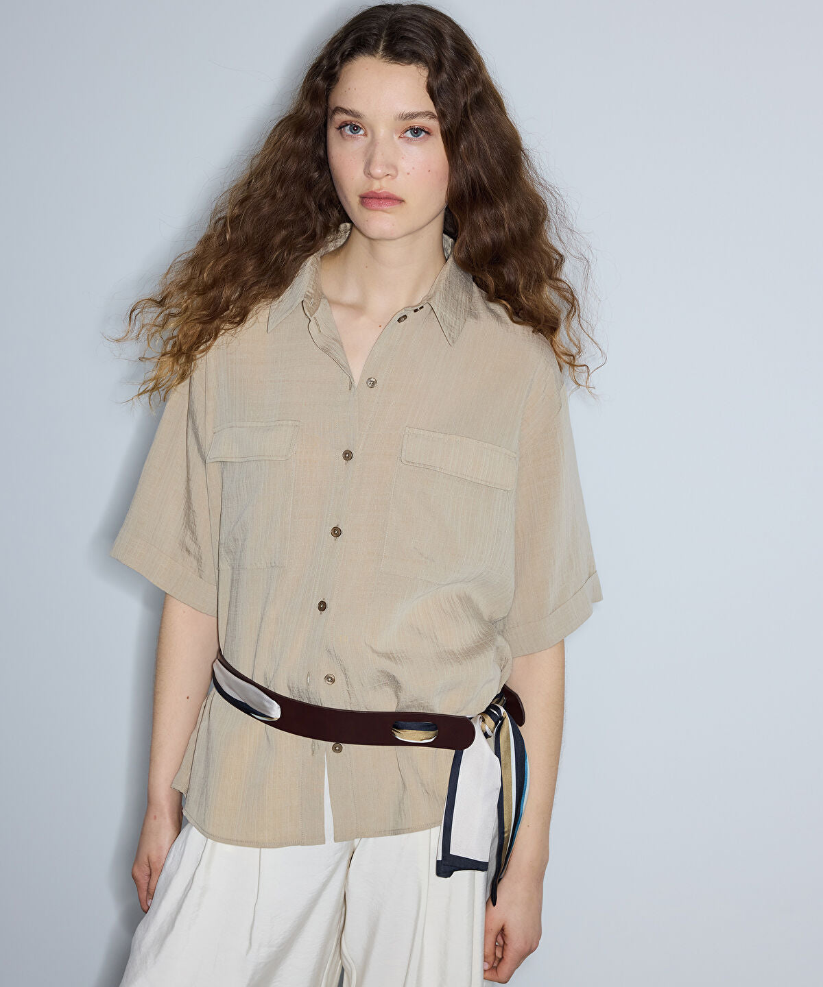 Zoomed Relaxed-Fit Shirt with Flap Pockets