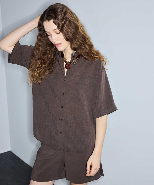 Relaxed-Fit Shirt with Flap Pockets
