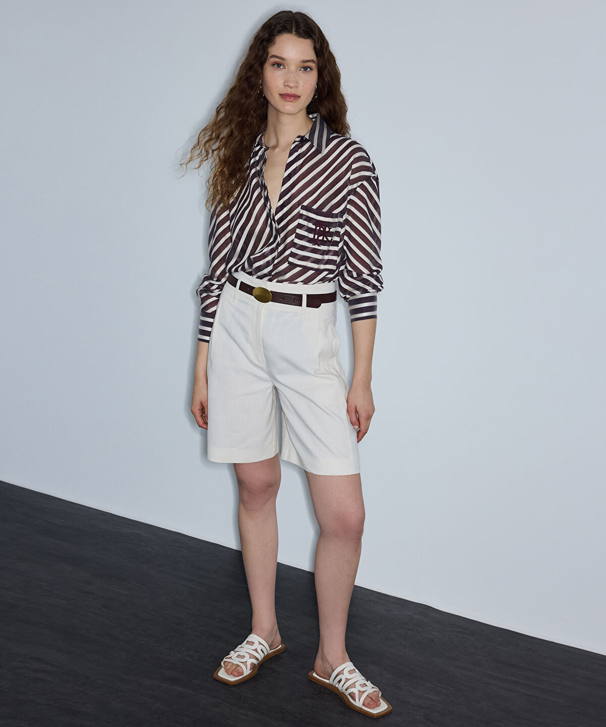 Zoomed Monogram Embroidery Shirt