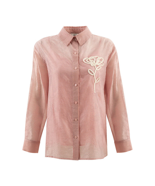 Embroidered Stripe Shirt