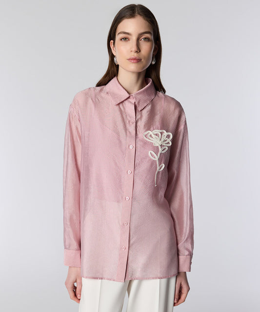 Embroidered Stripe Shirt