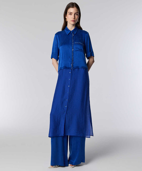 Embroidered Combined Shirt