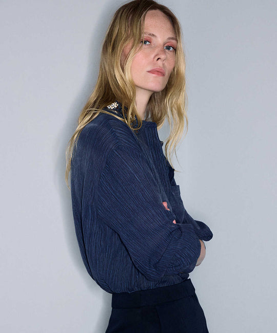 Embellished Collar Shirt