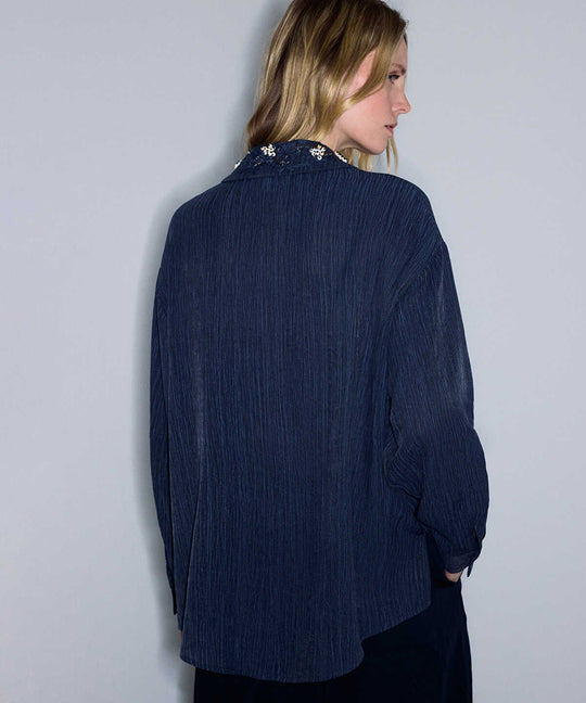Embellished Collar Shirt
