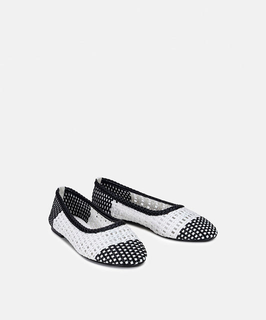 Woven Color-Block Ballet Flats