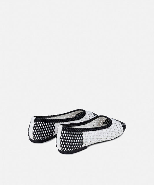 Woven Color-Block Ballet Flats