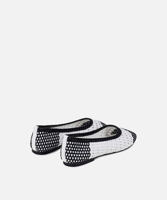 Woven Color-Block Ballet Flats