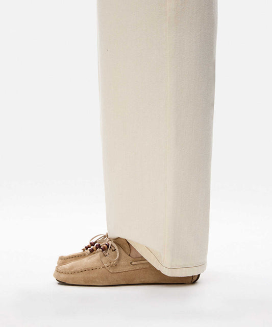 Beaded Suede Leather Loafers
