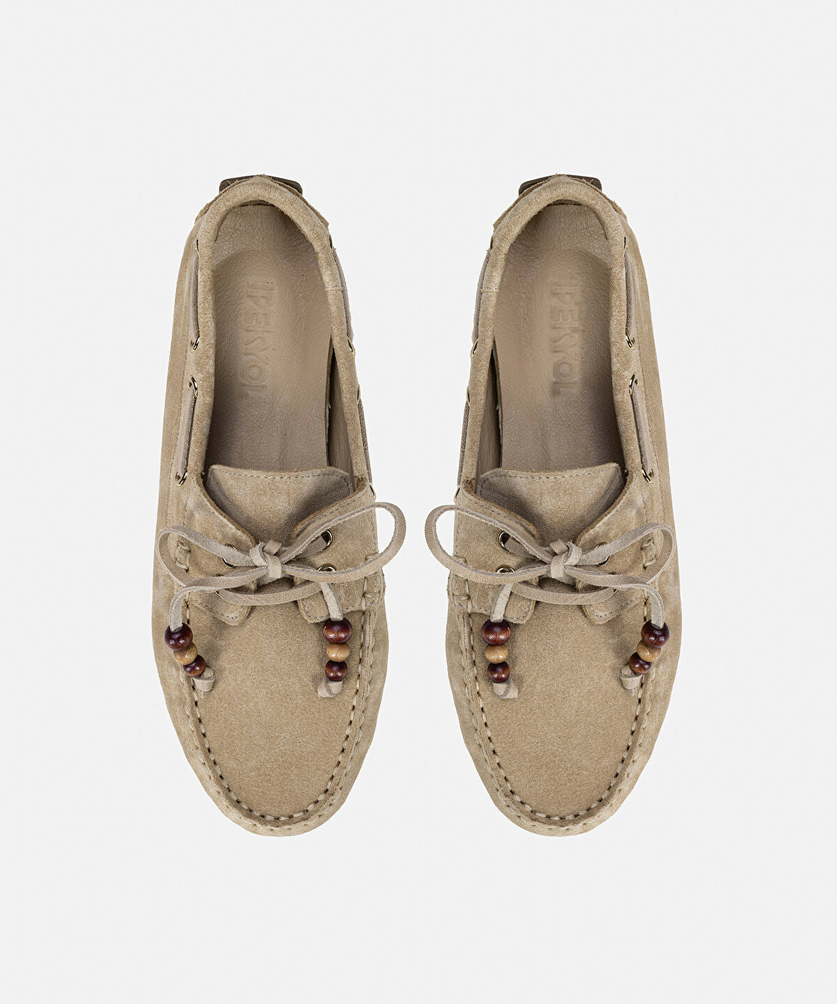 Beaded Suede Leather Loafers