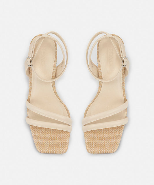 Contrast-Textured Heels