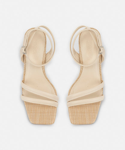 Contrast-Textured Heels
